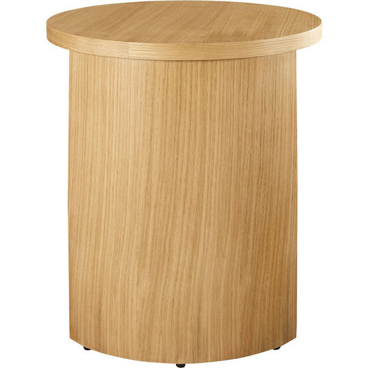 Rincon Round Wood End Table by Evans & Londeen in oak. Made from round wood in a unique style.