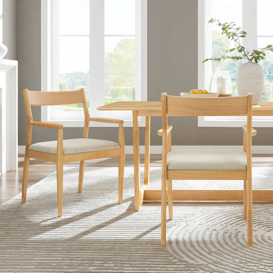 Highpoint Wood Dining Armchairs (Set of 2) by Evans & Londeen. Made from fabric wood in a unique style.