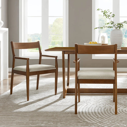 Wirt Wood Dining Armchairs (Set of 2) by Evans & Londeen. Made from fabric wood in a transitional style.