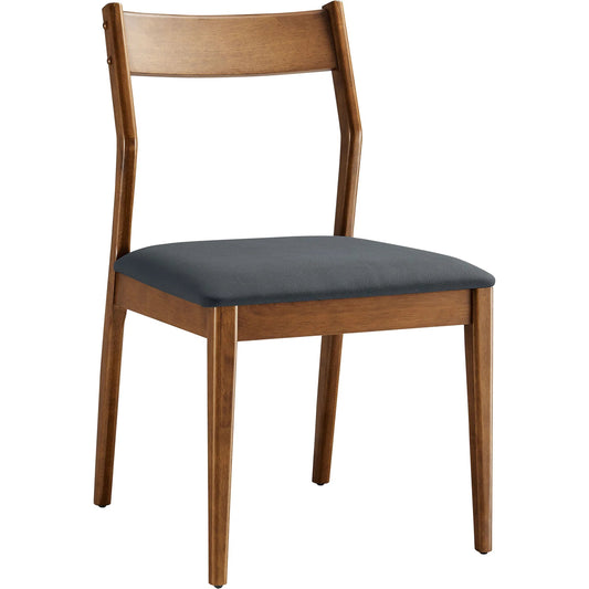 Highpoint Vegan Wood Dining Side Chairs (Set of 2) by Evans & Londeen in walnut black. Made from vegan leather wood in a unique style.