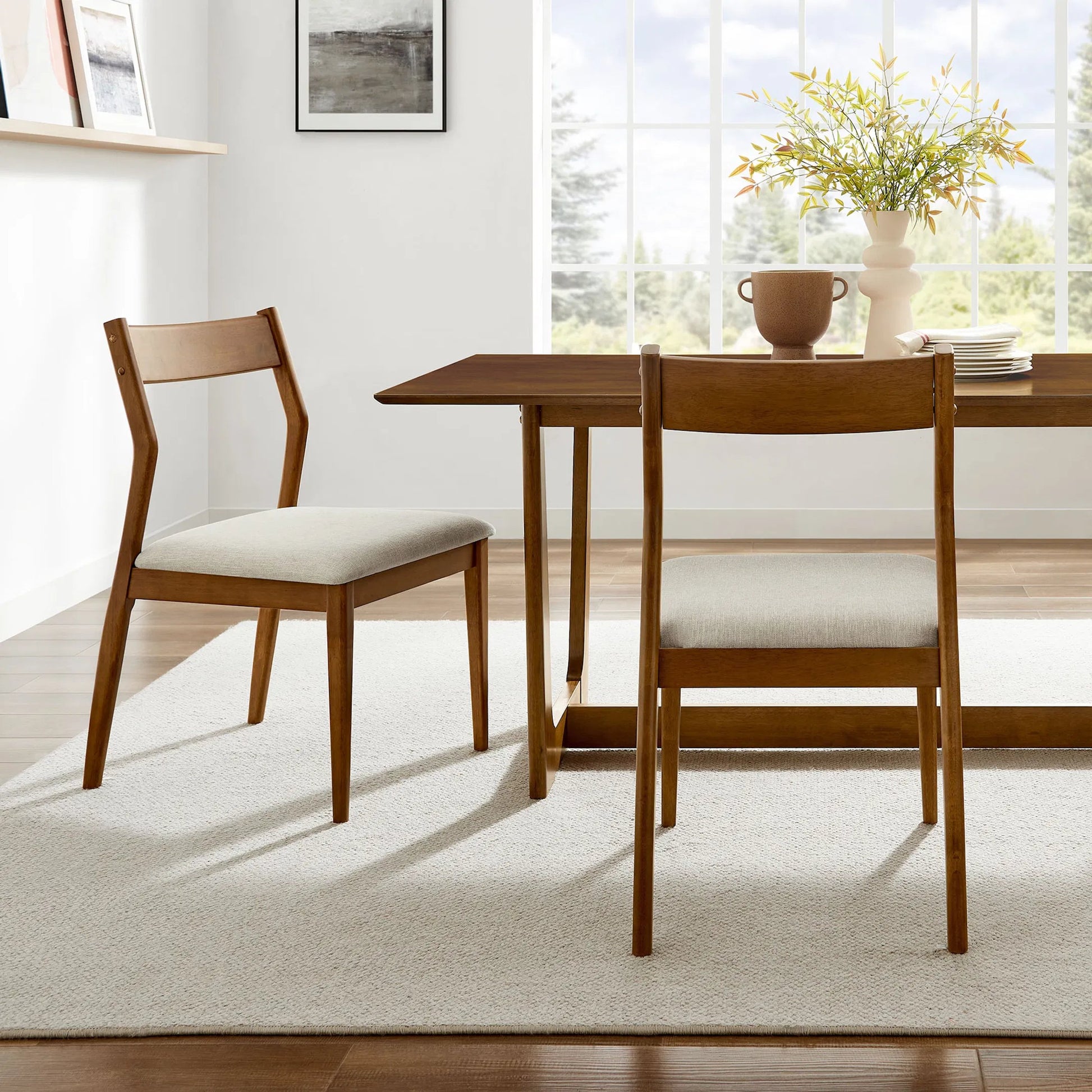Wirt Wood Dining Side Chairs (Set of 2) by Evans & Londeen. Made from fabric wood in a transitional style.