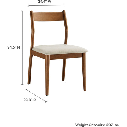 Wirt Wood Dining Side Chairs (Set of 2) by Evans & Londeen. Made from fabric wood in a transitional style.