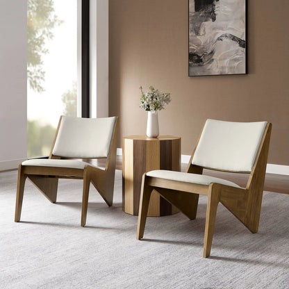 Navajo Vegan Accent Chairs (Set of 2) by Evans & Londeen. Made from vegan leather in a transitional style.