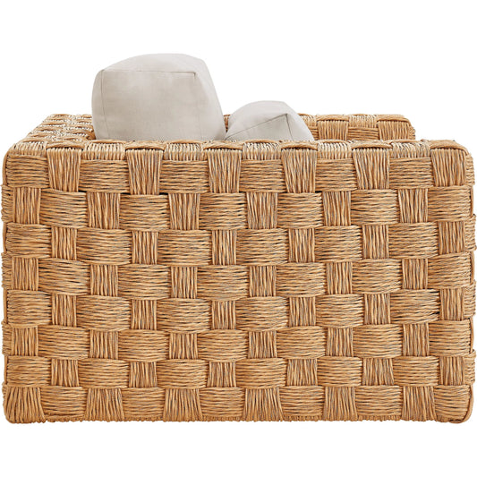 Frontier Outdoor 4-Piece Rattan Furniture Set by Evans & Londeen in natural light gray. Made from rattan in a unique style.