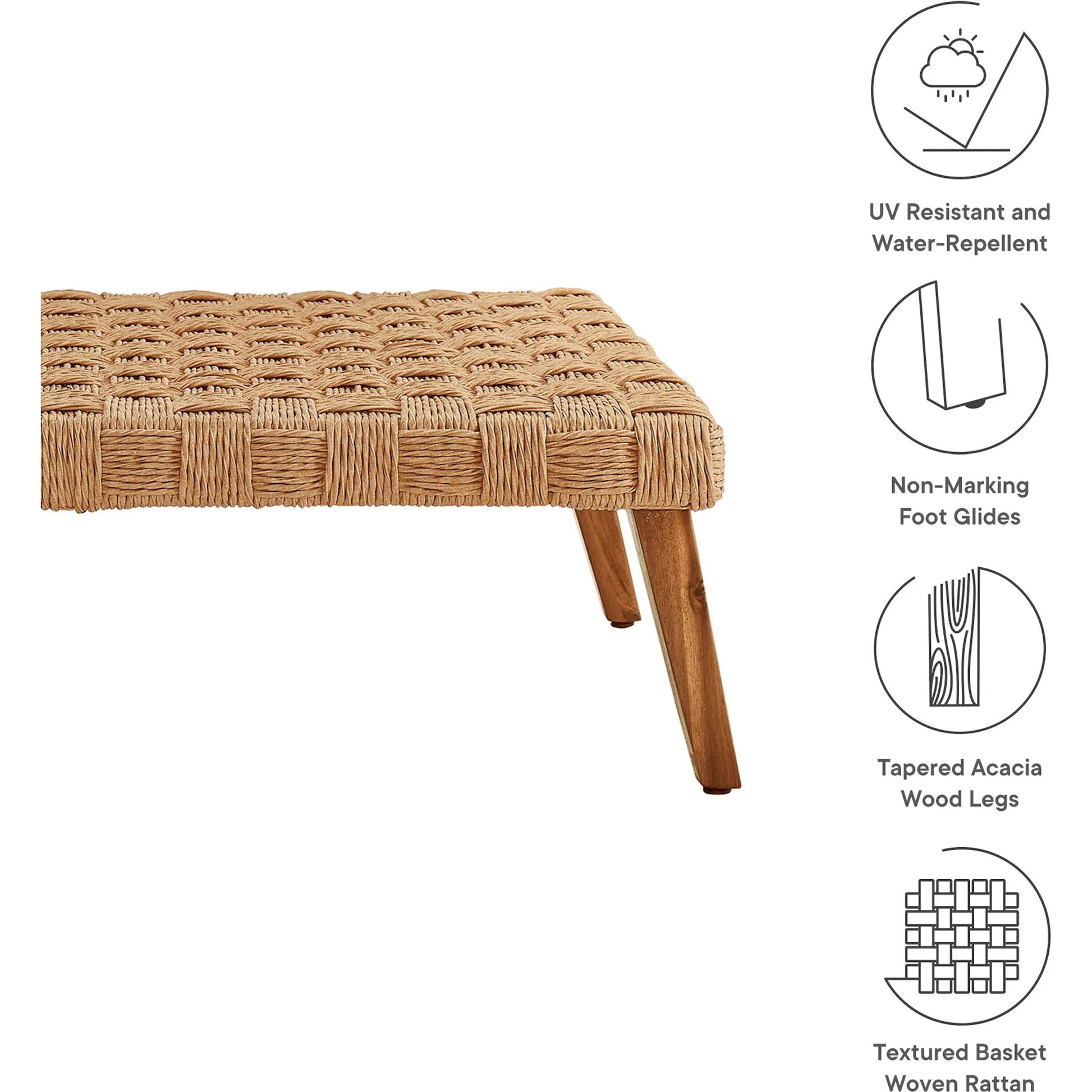 Volusia Rattan Coffee Table by Evans & Londeen in natural. Made from rattan in a rustic style.