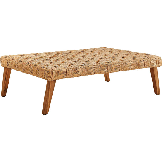 Frontier Outdoor Rattan Coffee Table by Evans & Londeen in natural. Made from rattan in a unique style.