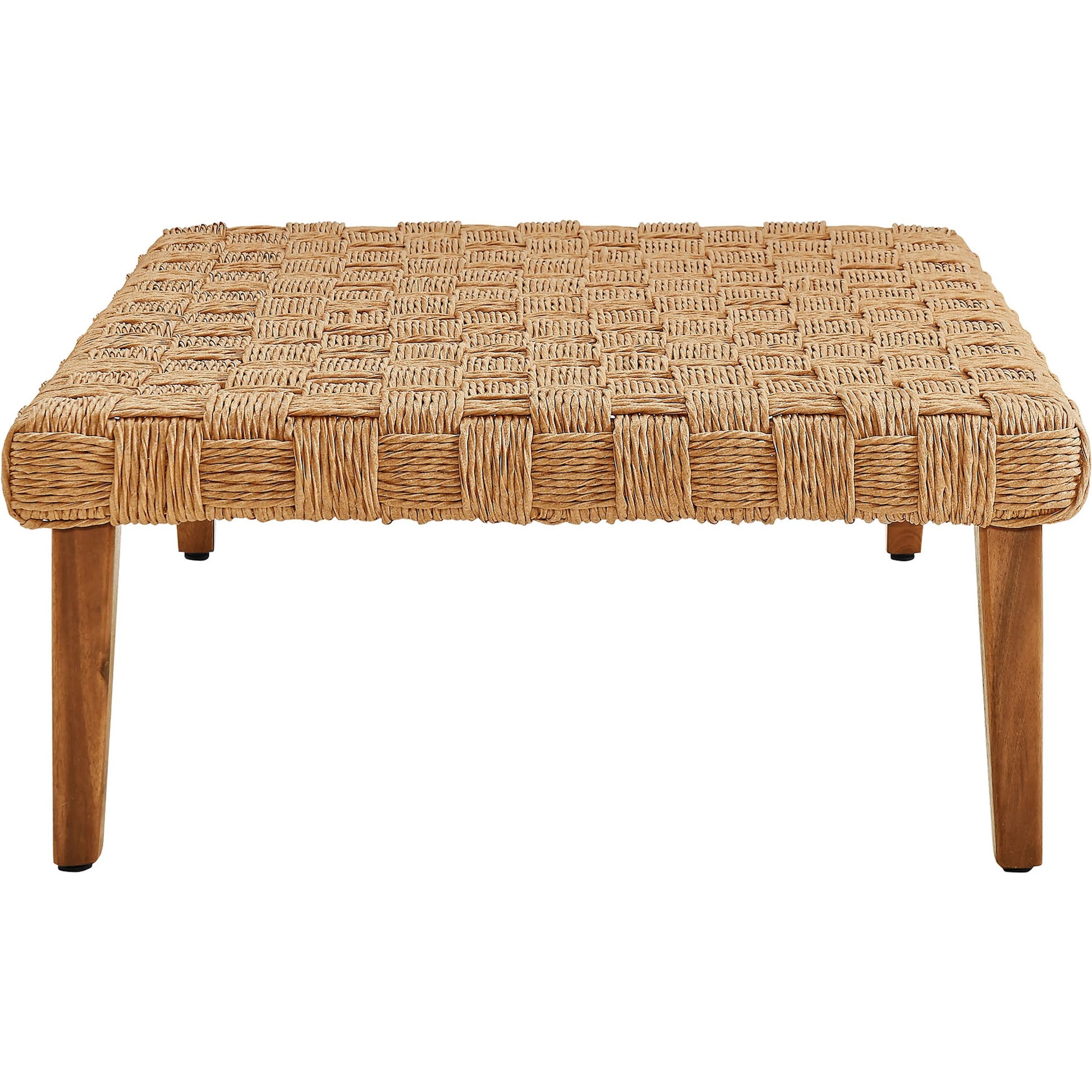 Volusia Rattan Coffee Table by Evans & Londeen in natural. Made from rattan in a rustic style.
