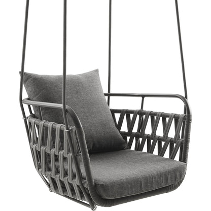 Robeson Aluminum Swing Chair by Evans & Londeen. Made from aluminum in a transitional style.