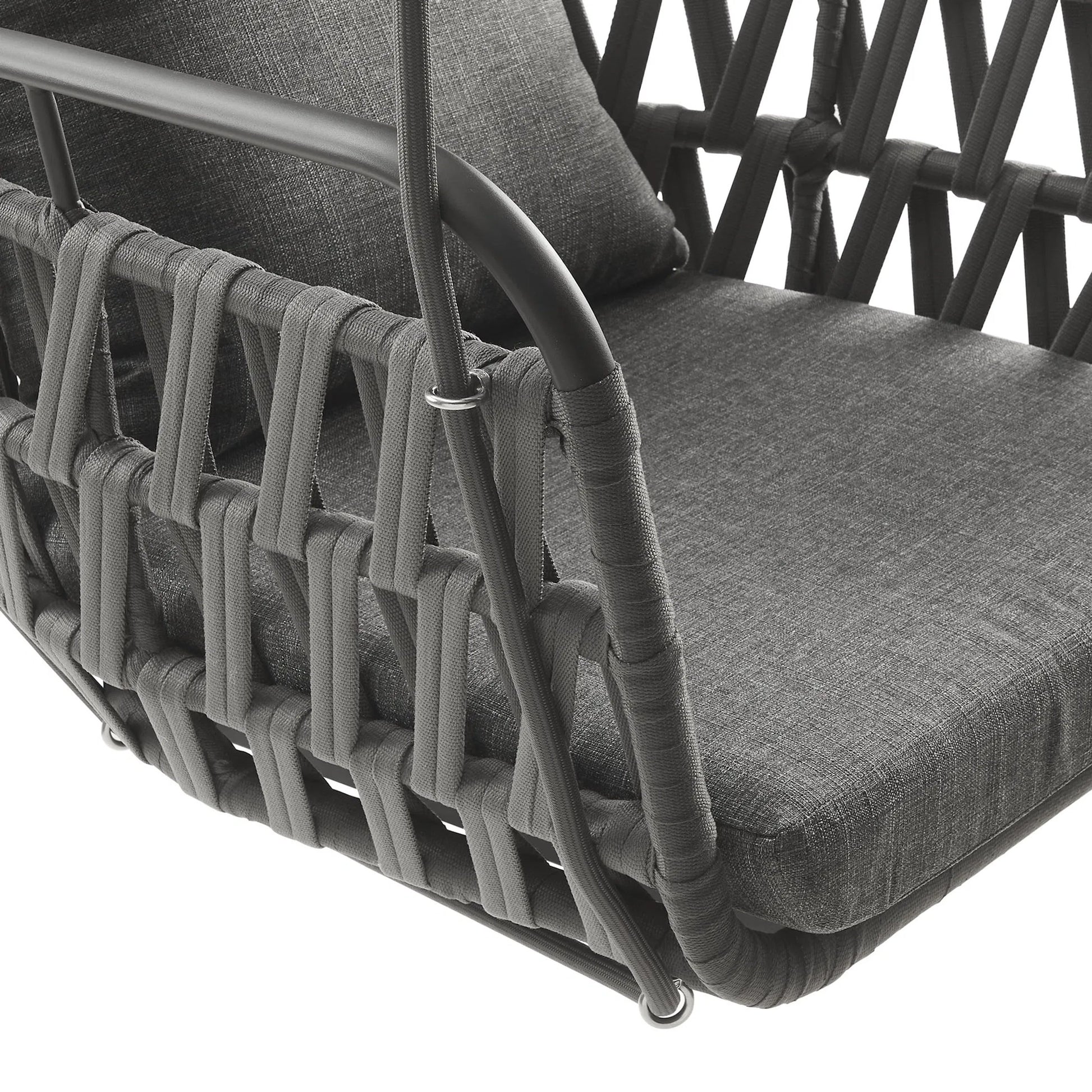 Robeson Aluminum Swing Chair by Evans & Londeen. Made from aluminum in a transitional style.