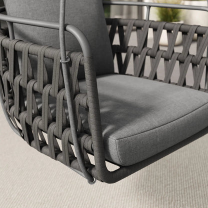 Robeson Aluminum Swing Chair by Evans & Londeen. Made from aluminum in a transitional style.