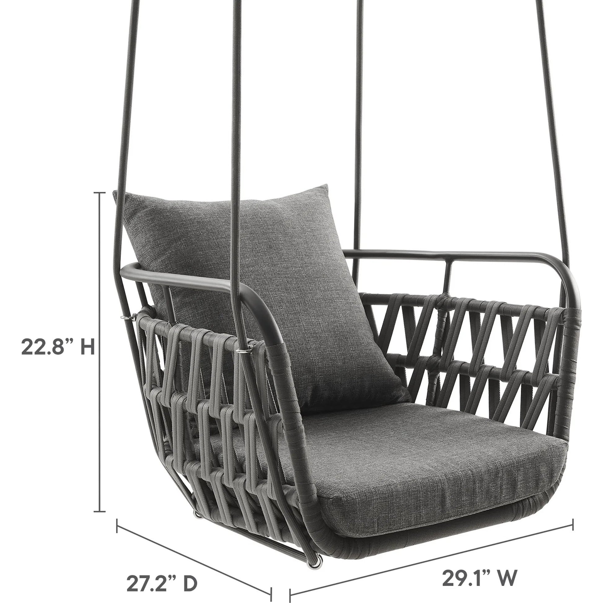 Robeson Aluminum Swing Chair by Evans & Londeen. Made from aluminum in a transitional style.