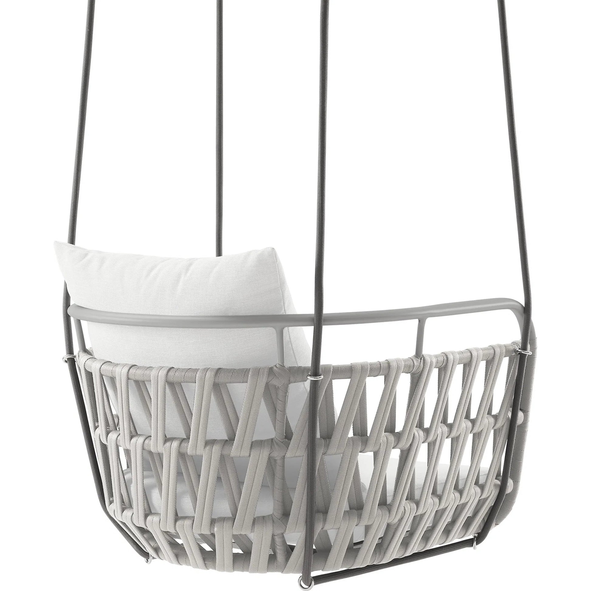 Robeson Aluminum Swing Chair by Evans & Londeen. Made from aluminum in a transitional style.