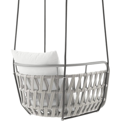 Robeson Aluminum Swing Chair by Evans & Londeen. Made from aluminum in a transitional style.