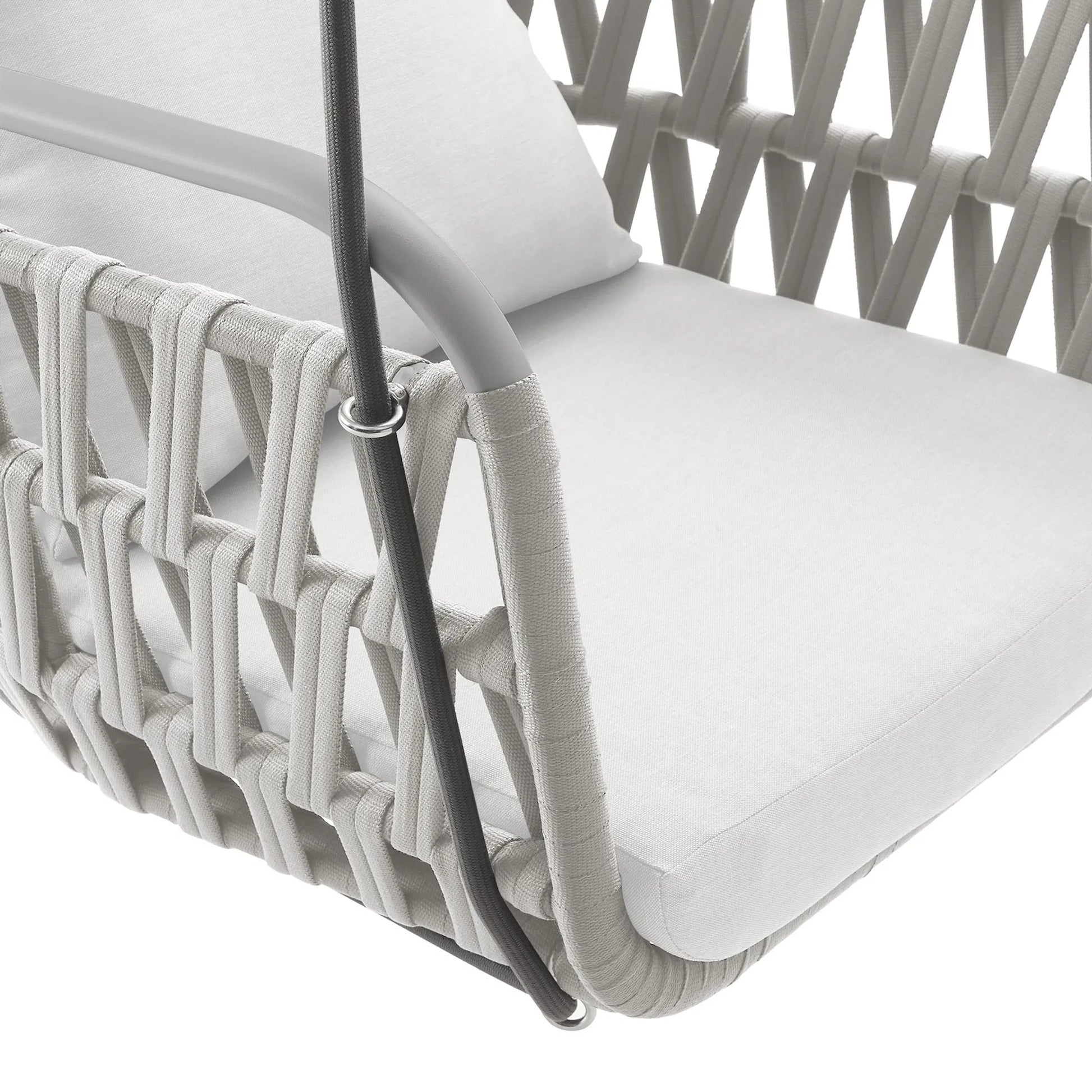 Robeson Aluminum Swing Chair by Evans & Londeen. Made from aluminum in a transitional style.