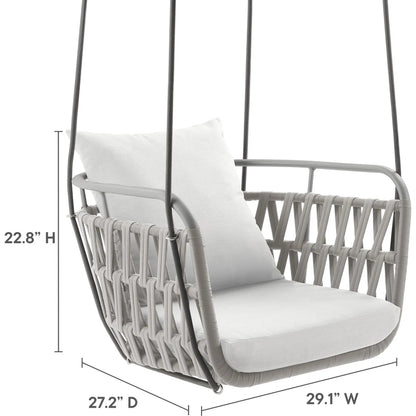 Robeson Aluminum Swing Chair by Evans & Londeen. Made from aluminum in a transitional style.