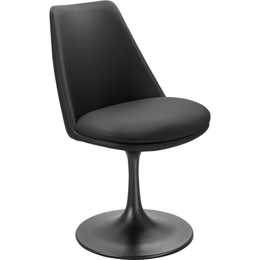 Halstead Swivel Dining Vegan Side Chair by Evans & Londeen. Made from vegan leather in a unique style.