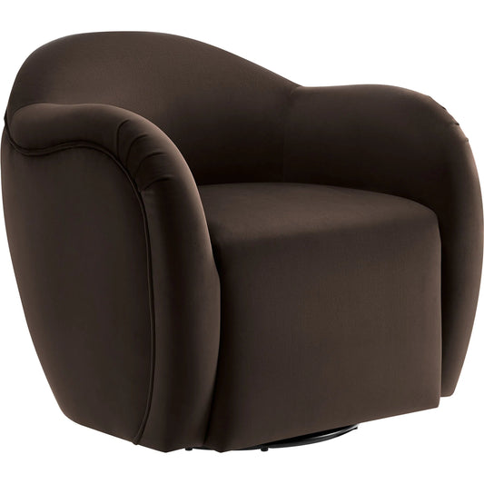 Philadelphia Swivel Armchair by Evans & Londeen. Made from performance velvet in a unique style.