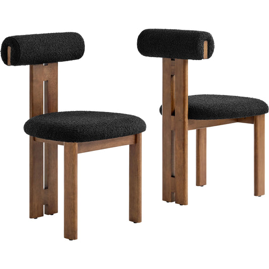 Calaveras Boucle Dining Chair (Set of 2) by Evans & Londeen. Made from boucle fabric in a unique style.