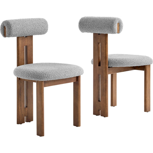 Calaveras Boucle Dining Chair (Set of 2) by Evans & Londeen. Made from boucle fabric in a unique style.
