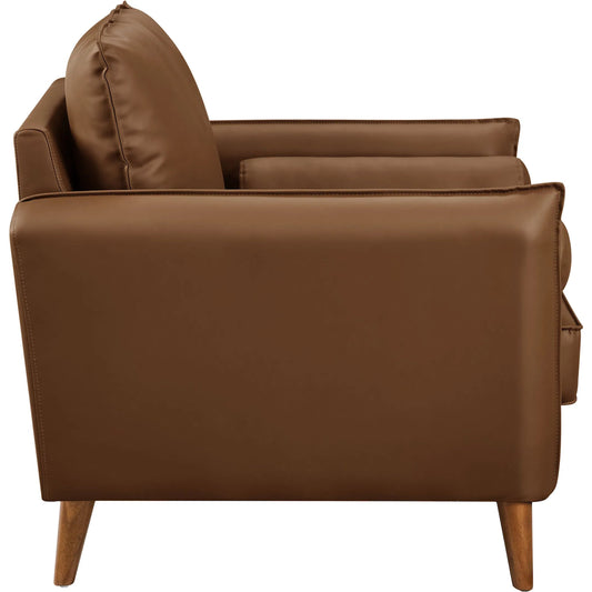 Millet Vegan Accent Armchair by Evans & Londeen. Made from vegan leather in a unique style.