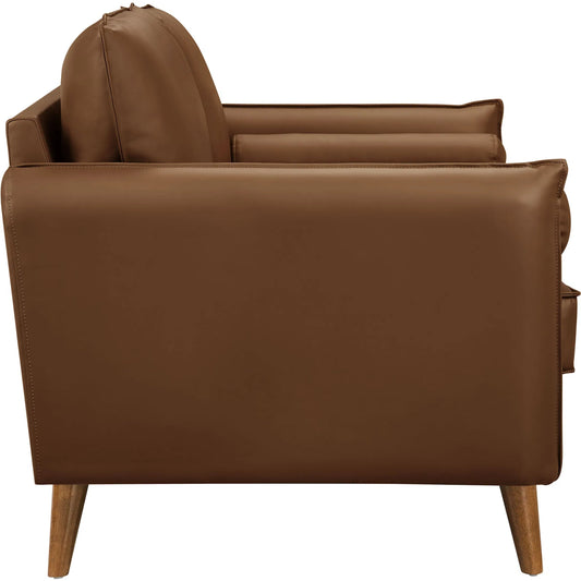 Millet Vegan Loveseat by Evans & Londeen. Made from vegan leather in a unique style.