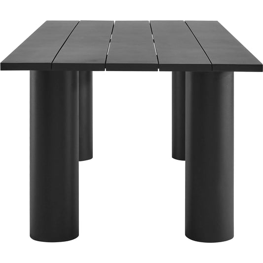 Colusa 87" Rectangular Outdoor Dining Table by Evans & Londeen. Made from 87" rectangular aluminum in a unique style.