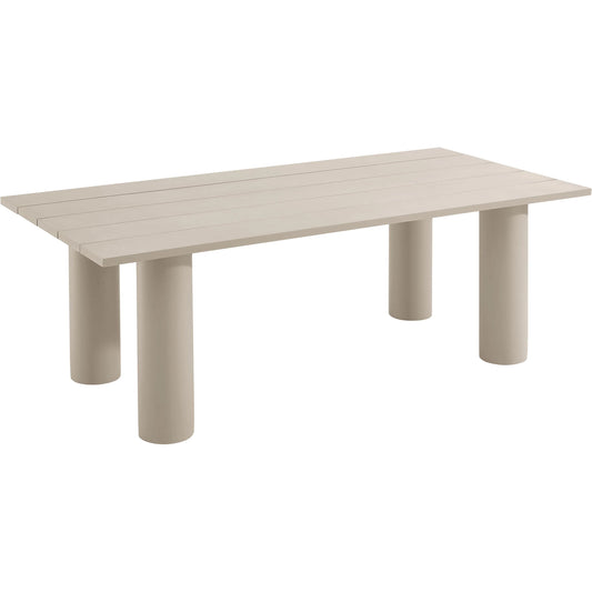 Colusa 87" Rectangular Outdoor Dining Table by Evans & Londeen. Made from 87" rectangular aluminum in a unique style.