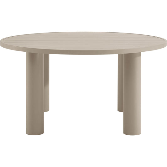 Colusa 60" Round Outdoor Dining Table by Evans & Londeen. Made from 60" round aluminum in a unique style.