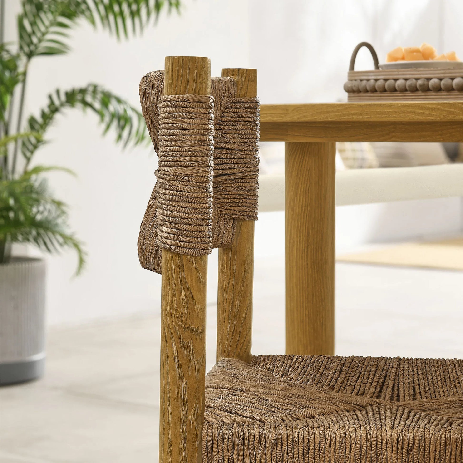 Spink Rattan and Aluminum Dining Side Chairs (Set of 2) by Evans & Londeen. Made from rattan, aluminum in a rustic style.