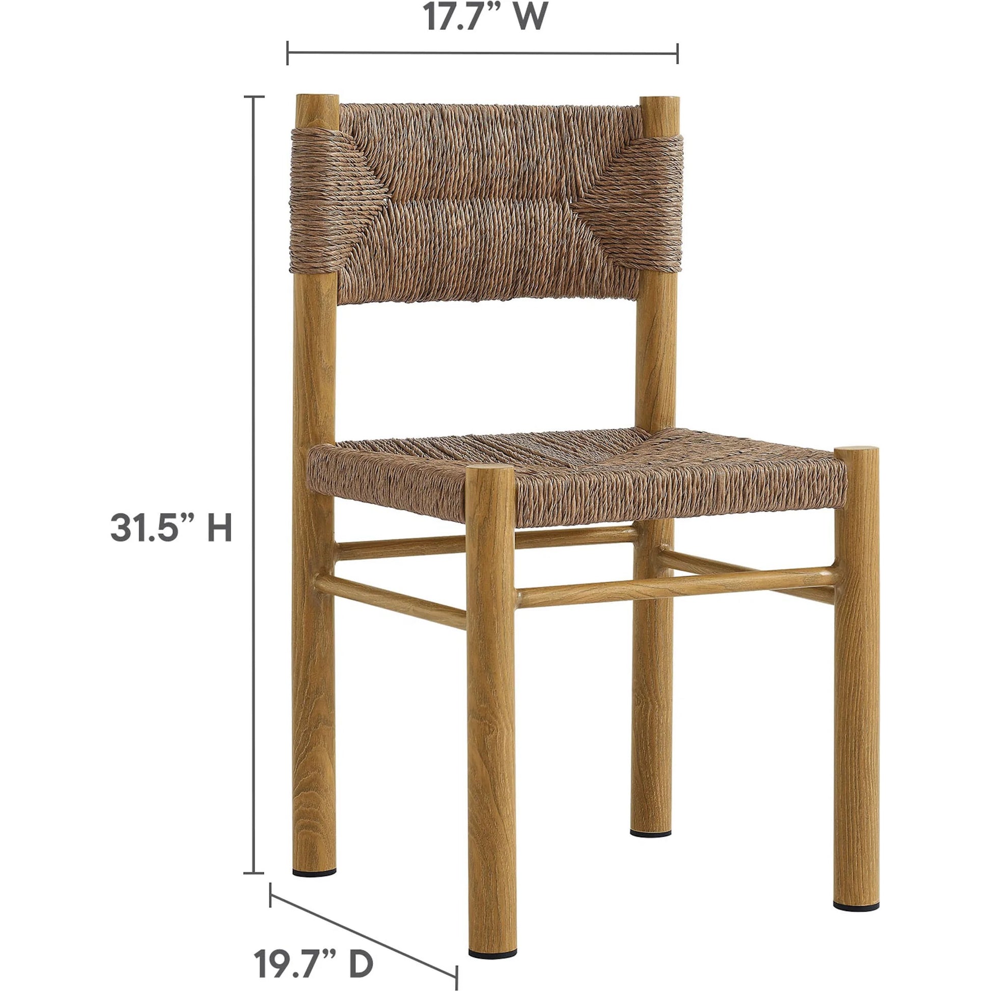 Spink Rattan and Aluminum Dining Side Chairs (Set of 2) by Evans & Londeen. Made from rattan, aluminum in a rustic style.