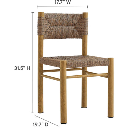 Spink Rattan and Aluminum Dining Side Chairs (Set of 2) by Evans & Londeen. Made from rattan, aluminum in a rustic style.
