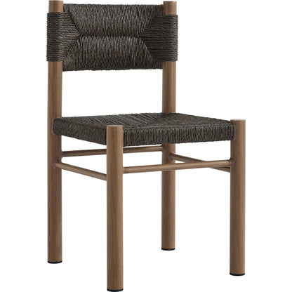 Spink Rattan and Aluminum Dining Side Chairs (Set of 2) by Evans & Londeen. Made from rattan, aluminum in a rustic style.