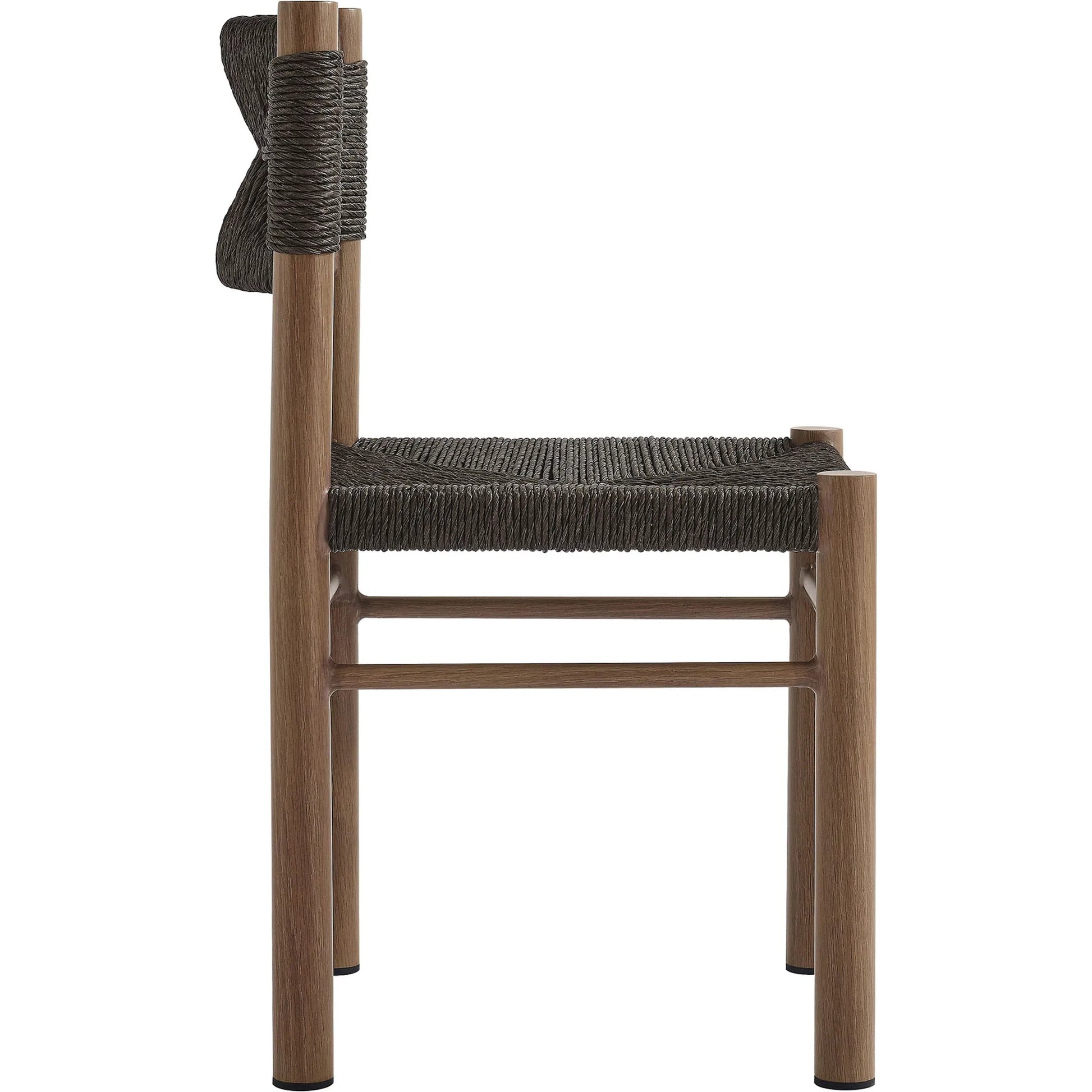 Spink Rattan and Aluminum Dining Side Chairs (Set of 2) by Evans & Londeen. Made from rattan, aluminum in a rustic style.