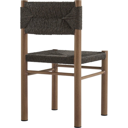 Spink Rattan and Aluminum Dining Side Chairs (Set of 2) by Evans & Londeen. Made from rattan, aluminum in a rustic style.