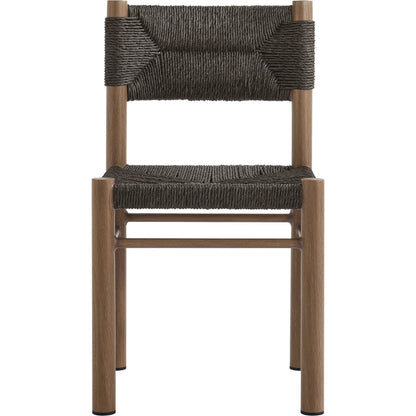 Spink Rattan and Aluminum Dining Side Chairs (Set of 2) by Evans & Londeen. Made from rattan, aluminum in a rustic style.