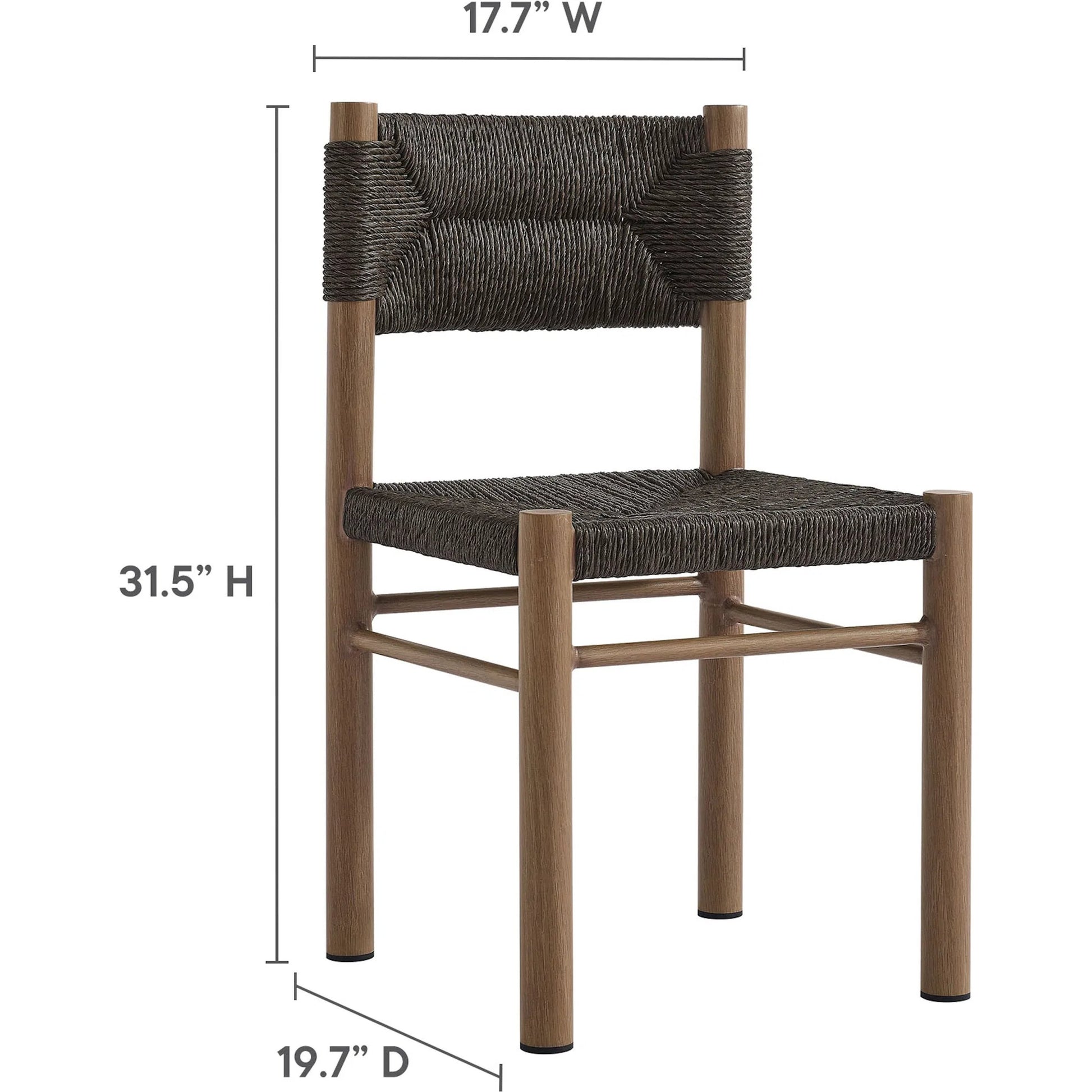 Spink Rattan and Aluminum Dining Side Chairs (Set of 2) by Evans & Londeen. Made from rattan, aluminum in a rustic style.