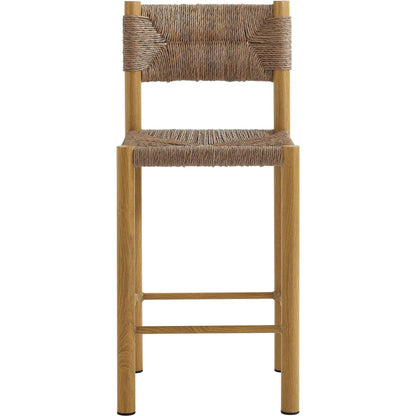 Spink Rattan and Aluminum Counter Stools (Set of 2) by Evans & Londeen. Made from rattan, aluminum in a rustic style.