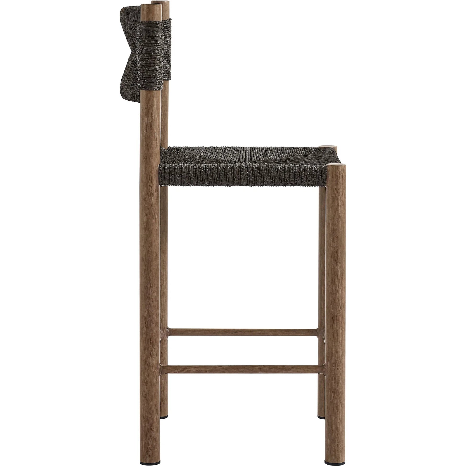 Spink Rattan and Aluminum Counter Stools (Set of 2) by Evans & Londeen. Made from rattan, aluminum in a rustic style.