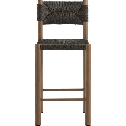 Spink Rattan and Aluminum Counter Stools (Set of 2) by Evans & Londeen. Made from rattan, aluminum in a rustic style.