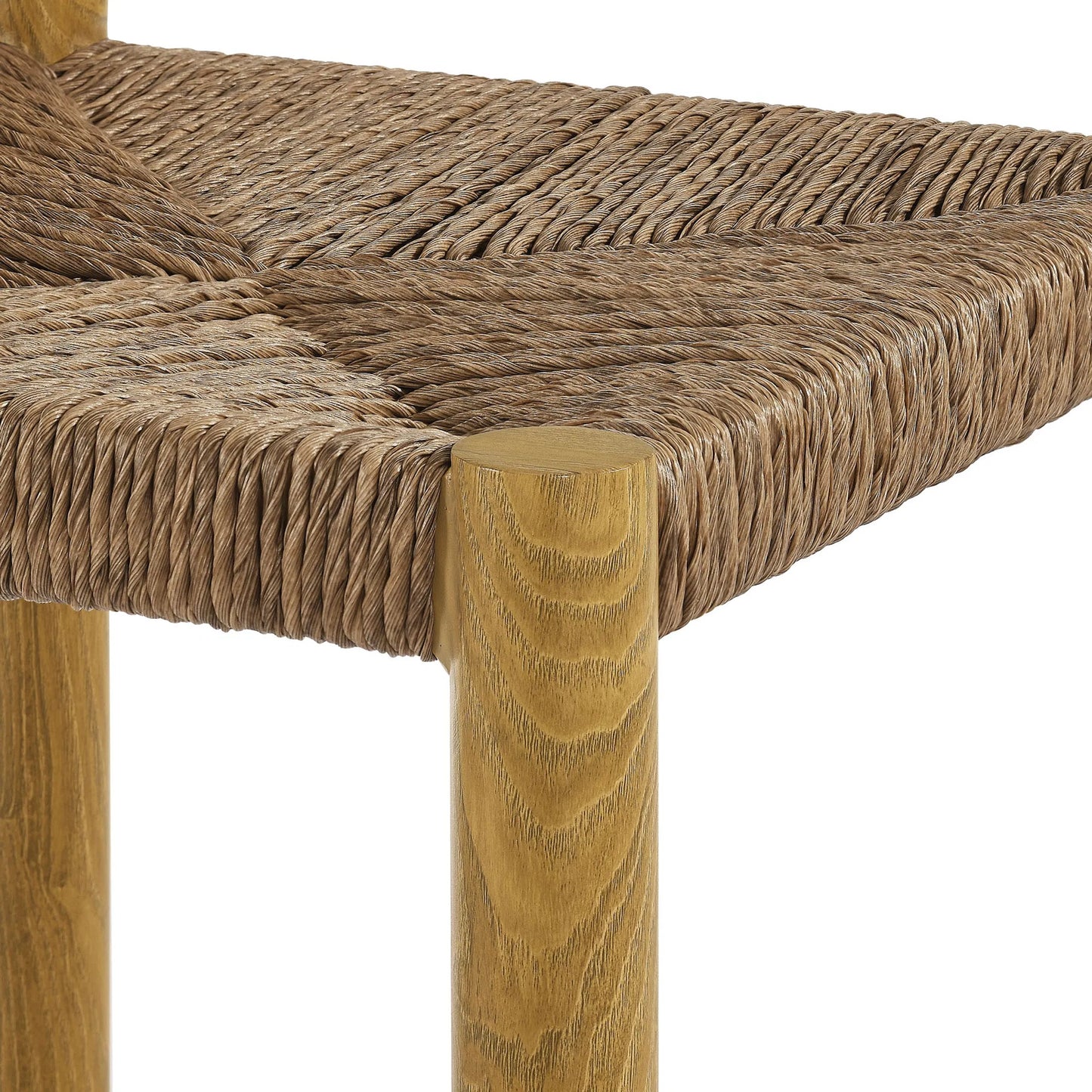 004 SI-2358078 | Closeup | Spink Rattan and Aluminum Bar Stools (Set of 2) by Evans & Londeen. Made from rattan, aluminum in a rustic style.