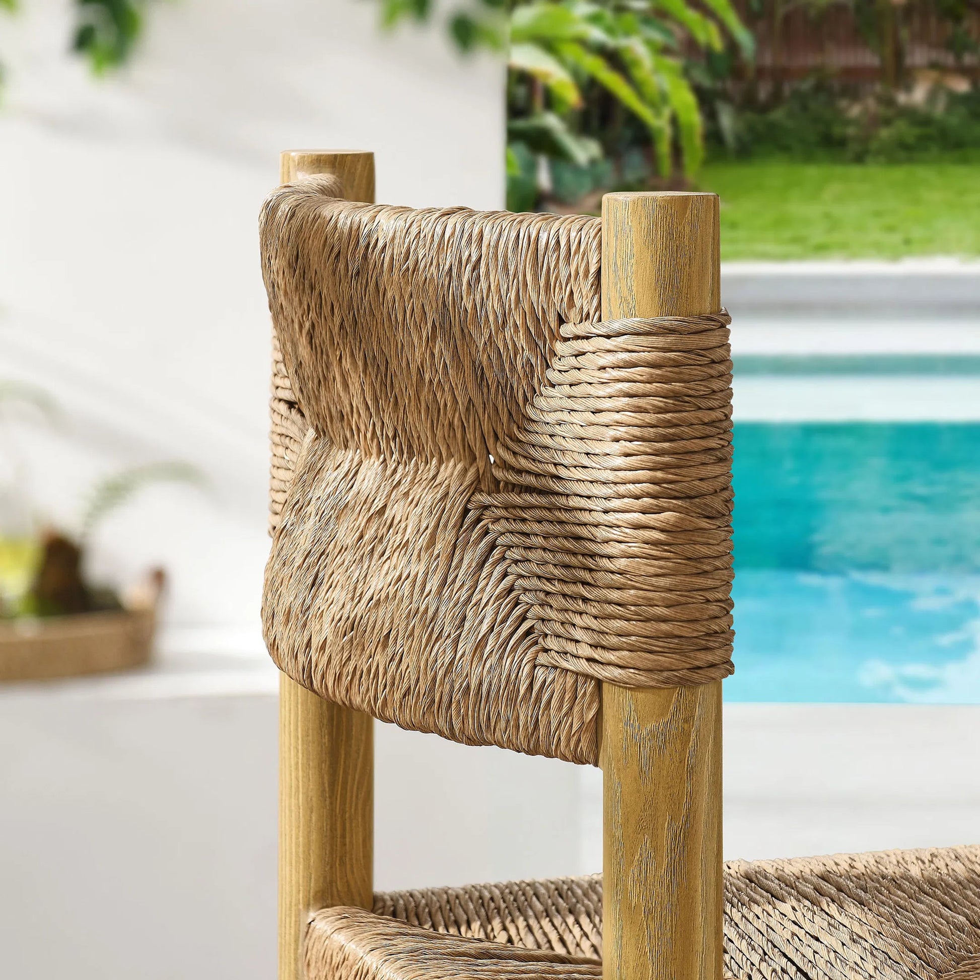 Spink Rattan and Aluminum Bar Stools (Set of 2) by Evans & Londeen. Made from rattan, aluminum in a rustic style.