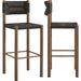Spink Rattan and Aluminum Bar Stools (Set of 2) by Evans & Londeen. Made from rattan, aluminum in a rustic style.