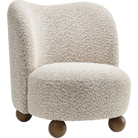 Yabucoa Boucle Accent Chair by Evans & Londeen. Made from boucle fabric in a unique style.
