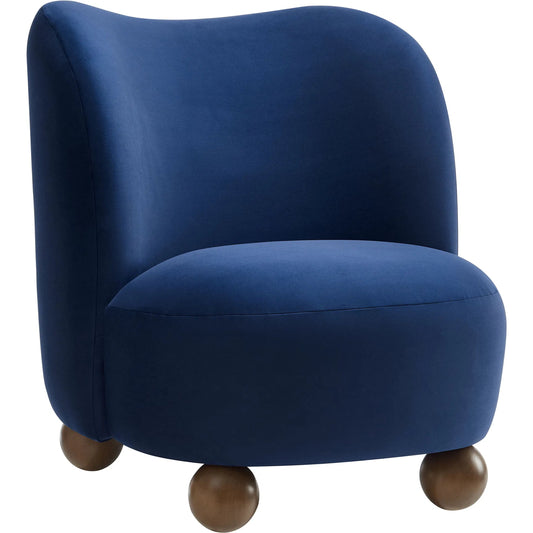 Yabucoa Accent Chair by Evans & Londeen. Made from performance velvet in a unique style.