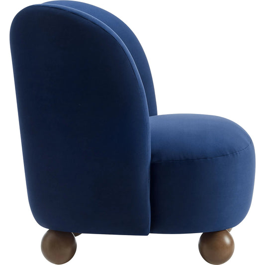 Yabucoa Accent Chair by Evans & Londeen. Made from performance velvet in a unique style.