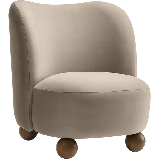 Yabucoa Accent Chair by Evans & Londeen. Made from performance velvet in a unique style.