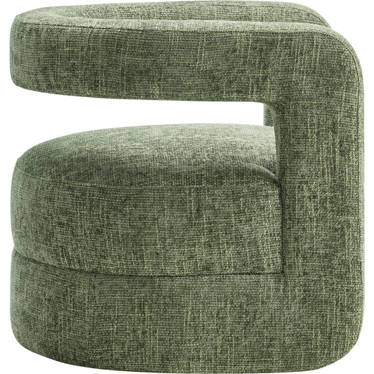 Kittitas Chenille Accent Chair by Evans & Londeen. Made from chenille in a unique style.