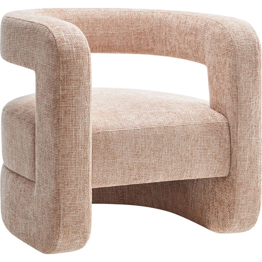 Kittitas Chenille Accent Chair by Evans & Londeen. Made from chenille in a unique style.