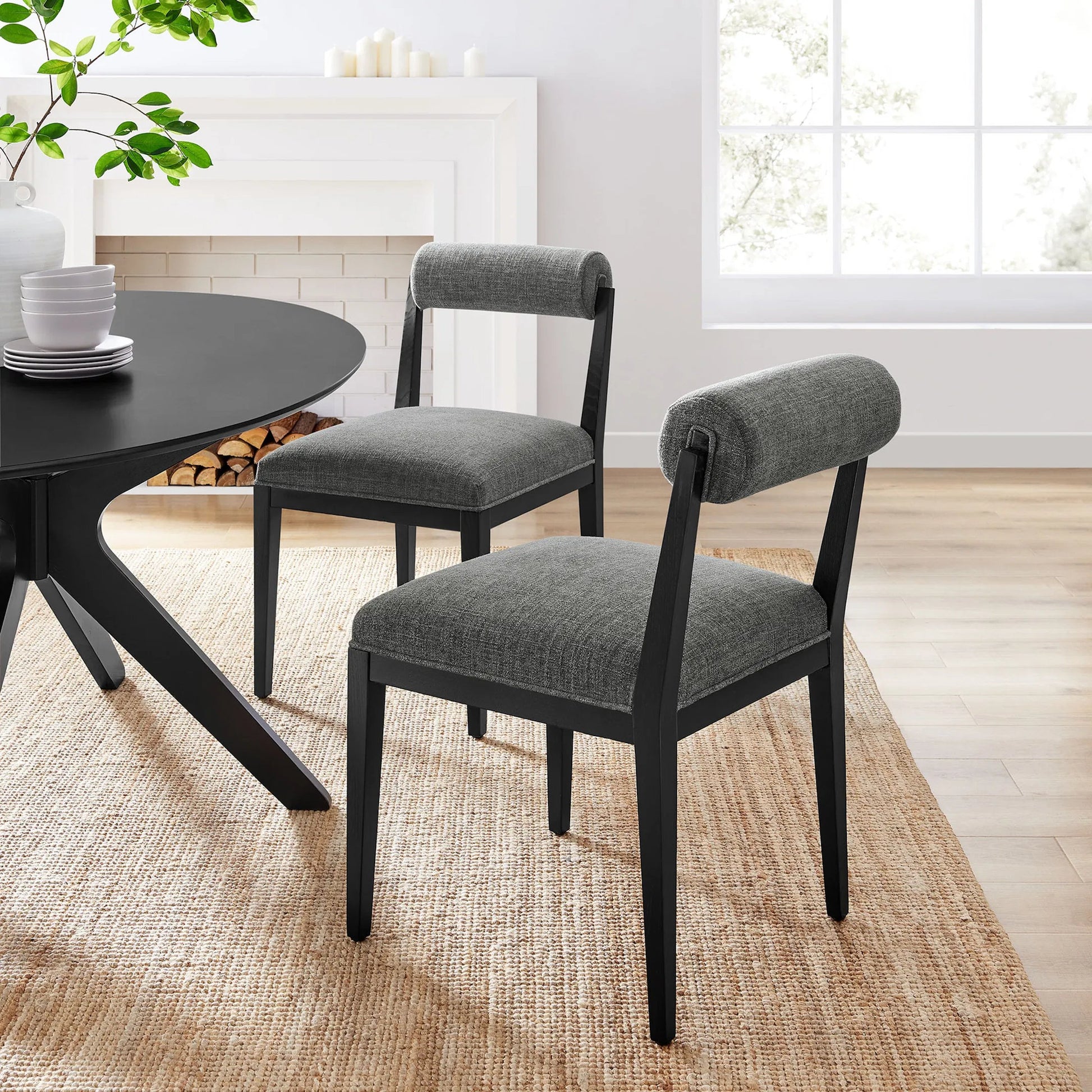 Belknap Dining Chair by Evans & Londeen. Made from fabric in a transitional style.