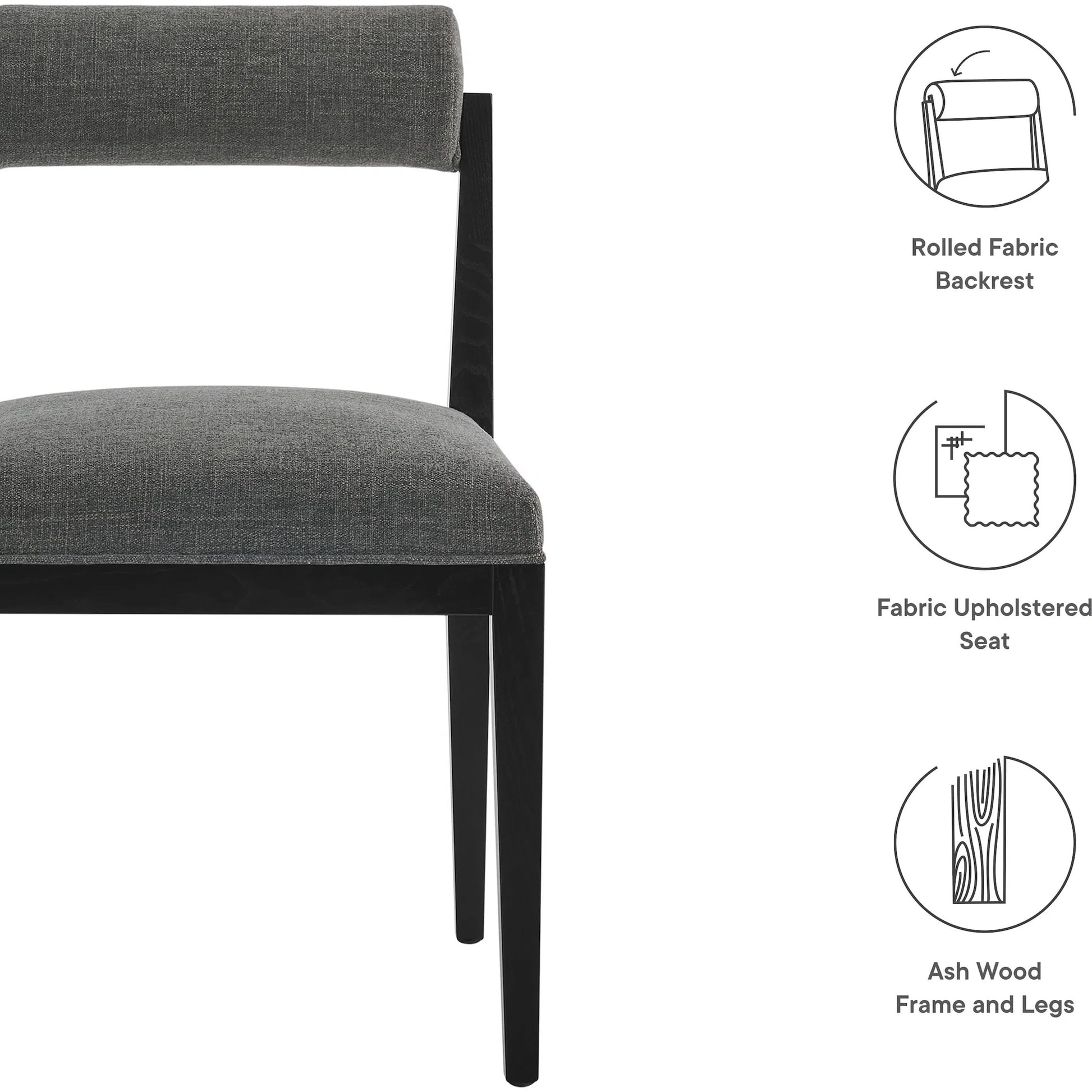 Belknap Dining Chair by Evans & Londeen. Made from fabric in a transitional style.